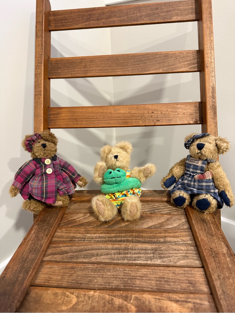 Vintage Boyds Bears 3 Bear Collection Bundle – Plaid Outfits & Frog